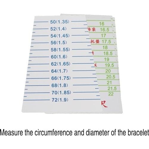 5pcs Bracelet Measuring Card Bracelet Ring Mouth Measuring Tool CM/MM Two Sizes