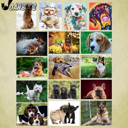5D Diamond Painting Graffiti Cute Dog Diy Wall Art Sticker Diamond Cross Stitch Mosaic Room Decoration Gift