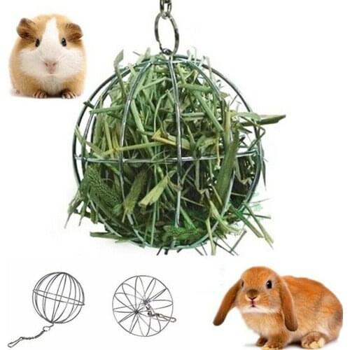 8cm Sphere Feed Dispenser Hanging Ball Guinea Pig Hamster Rabbit Pet Toy