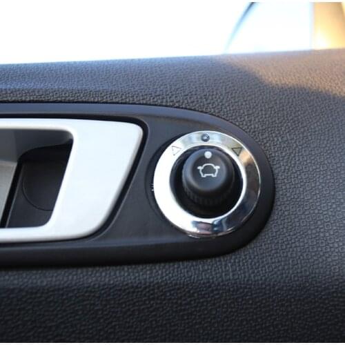 ABS Chrome Rear View Mirror Adjustment Trim Cover Rearview Mirror Sticker For Ford Fiesta Ecosport 2009 - 2017 Accessories