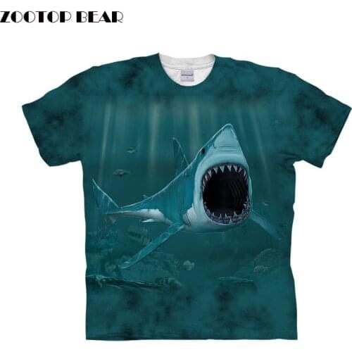 Anime Fish t shirt 3d t-shirt Men Women tshirt Short Sleeve tshirt Fashion Tee Unisex Top Male Streetwear Drop Ship ZOOTOP BEAR