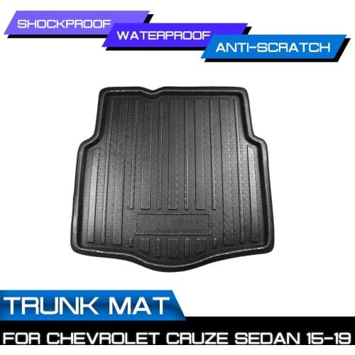 Car Floor Mat Carpet For Chevrolet CRUZE Sedan 2015 2016 2017 2018 2019 Rear Trunk Anti-mud Cover