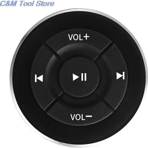 Wireless Bluetooth Remote Control Car Steering Wheel Motorcycle Bike Handlebar Media Button for iPad for IOS Android Smart Phone