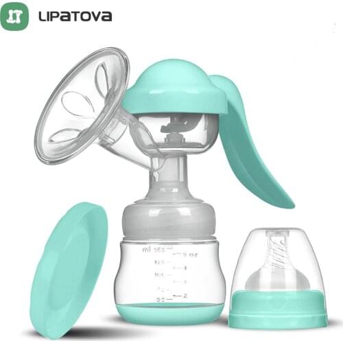 Baby Manual Breast Pump Powerful Baby Nipple Suction 150ml Feeding Milk Bottles Breasts Pumps Bottle Sucking