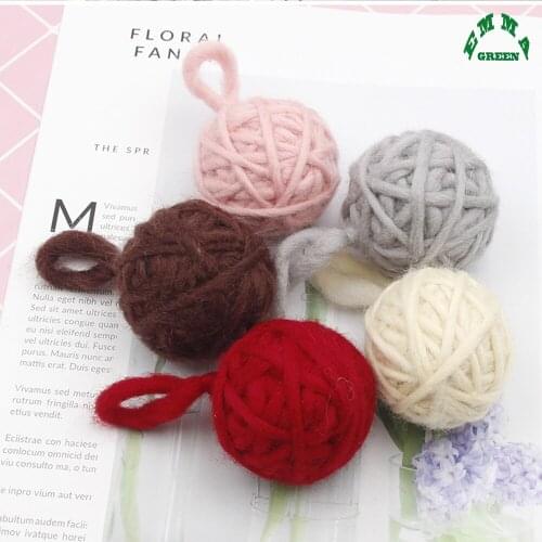 Home decor Christmas Plush Ball Pendant Big 5cm Pendants Ball 10pcs Hanging Pompom Doll Pendant