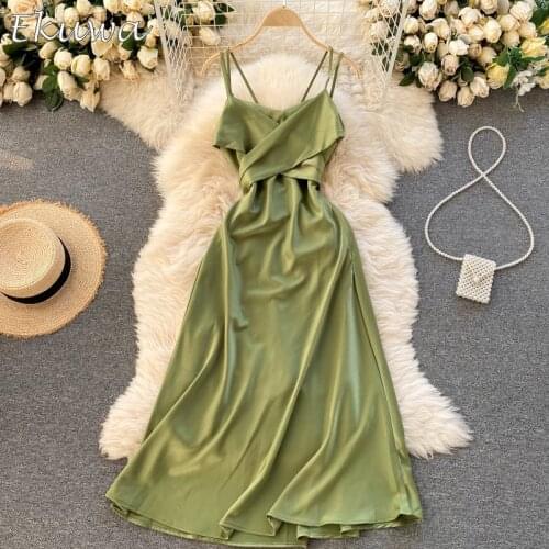 EKUWA Solid Summer Dresses