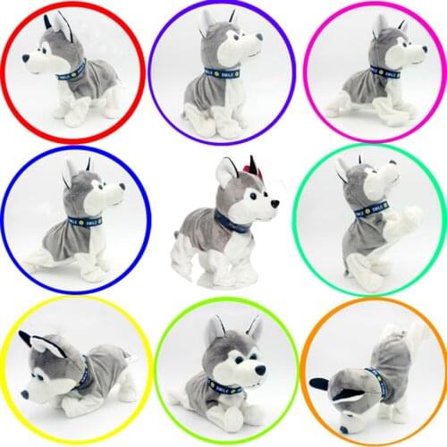 Electronic Robot Dog Sound Control Kids Plush Toy Sound Control Interactive Bark Stand Walk Electronic Toys Dog For Baby Gifts