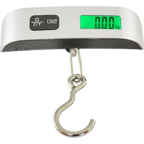 110lb/50kg LCD Luggage Scale Electronic Digital Portable Suitcase Travel Scale Weighs Baggage Bag Hanging Scales Balance