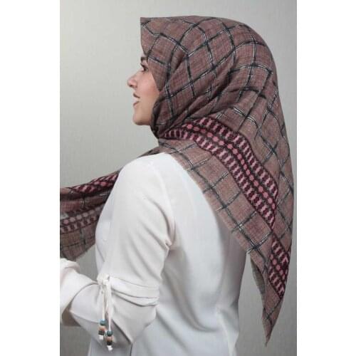 ERİPEK PATTERNED LINEN FLAMLI SCARF-PATTERN-14-RENK-07