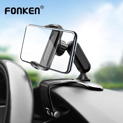 Fonken Multifunctional Dashboard Car Phone Holder Rearview Mirror Sun Visor In Car GPS Navigation Bracket Mobile phone Stand
