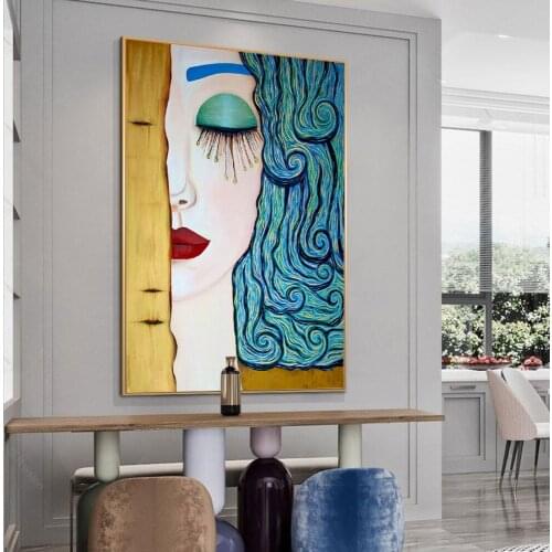 Abstract Tear Girl Art Posters and Prints Modern Woman Canvas Paintings on the Wall Nordic Art Pictues For living Room Cuadros
