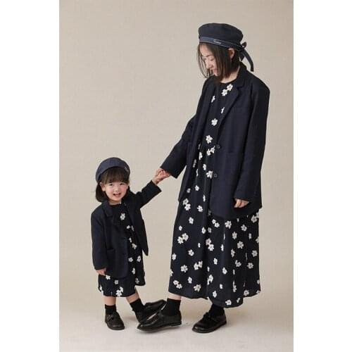 Parent-child Suit 2021 Spring and Autumn New Girls Coat Korean Version of Foreign Gas Jacket Casual Suit Tide family matching