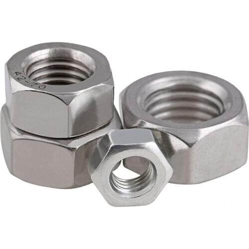 Left Thread Hex Nuts 304 A2 Stainless Nut M4 M5 M6 M8 M10 M12 M14 M16 M18 M20