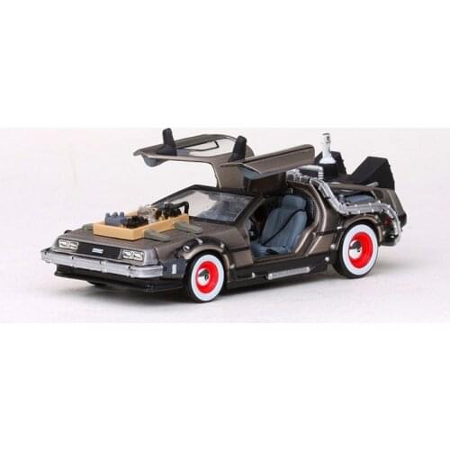 Diecast 1/43 Back To The Future Car Model Delorean DMC12 Alloy Plating 1-3 Generation Adult Collection Souvenir Ornaments Gift