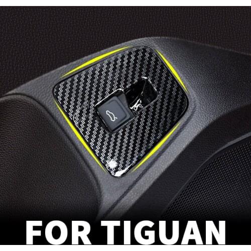 In-car trunk key switch sticker decoration modified carbon fiber For VW Volkswagen Tiguan mk2 2016 2017 2018 2019 2020