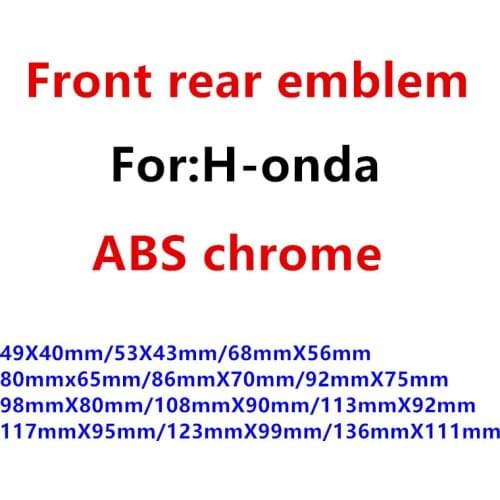 1pcs ABS chrome H logo car Steering Wheel Sticker Front Bonnet Grill rear Trunk Badge Emblem Sticker styling