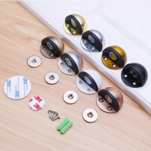 Stainless Steel Tortoise Top Semi-Circular Anti-Collision Door Stop With Magnetic Door Touch Magnetic Door Stopper