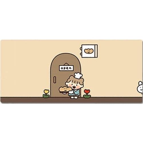 90x40cm 35.43x15.74 Inch Super Large Size Cute High Definition Cartoon Dessert Baking Pattern Table Mat Non-slip Mouse Pad