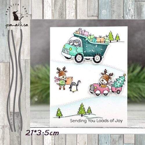 Panalisacraft 2020 new metal cutting dies wave line curve cut die card decoration Scrapbook paper craft punch stencils