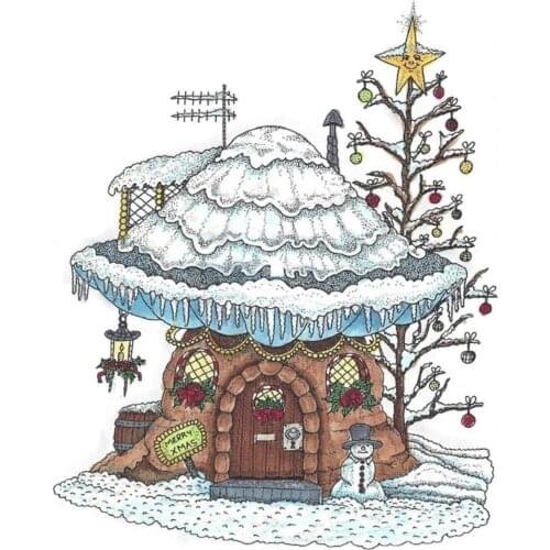 House, snowman Transparent Clear Silicone Stamp/Seal for DIY scrapbooking/photo album Decorative clear stamp A7206