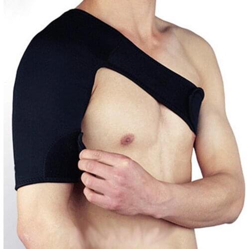 Shoulder Brace Adjustable Protection Injury-Prevention Adjustable Breathable Gym Sports Care Single Shoulder Support for Men