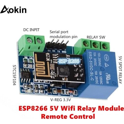 ESP8266 5V Wifi Relay Module Remote Control Switch Phone APP For Smart Home IOT Transmission Distance 400m