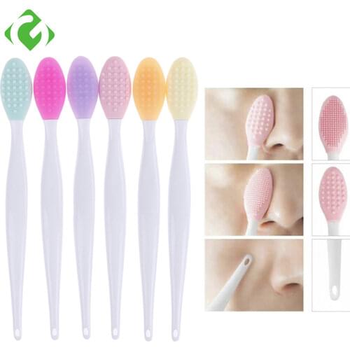 Silicone Facial Cleanser Finger Blackhead Acne Remove Pores Washing Mat Scrub Massage Beauty Tool Remover Tool Cleaning Brush