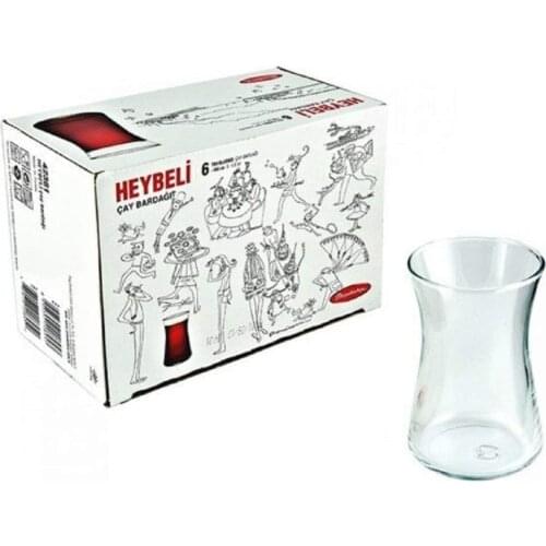Turkish Tea Glasses (Set of 6) - Heybeli by Pasabahce