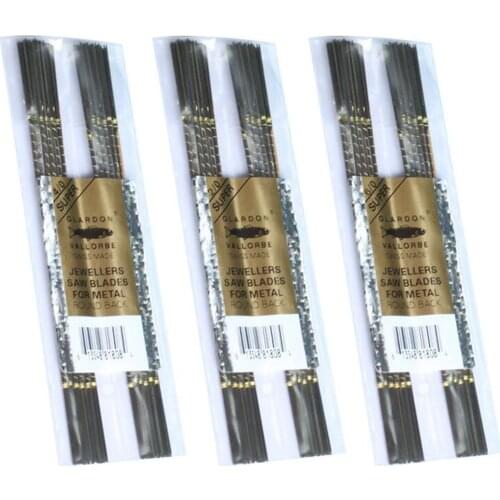 Three Bags Vallorbe Saw Blade for Jewelry Tools (144x3 bags) for Jewelry Gold Silver Cutting
