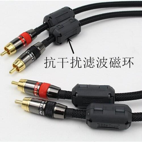 Oxygen free copper High Quality HIFI RCA cable Male to Male Audio line