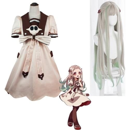 Nene Yashiro Dresses Costume Toilet-Bound Hanako-Kun Cosplay Wig Womans Anime Uniform Skirt Headwear Accessories