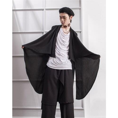 New Korean mid summer long sleeveless vest bottom shirt loose fashion youth thin spinning cardigan fashion men