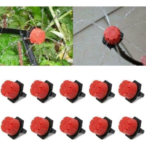 100pcs Micro Flow Dripper Drip Head 1/4 Inch Hose Micro Dripper Garden Irrigation Sprayer Adjustable Dripper