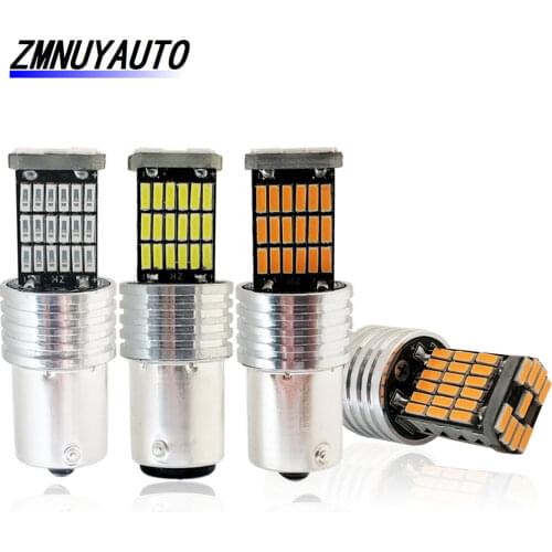 2PCS 1156 BA15S P21W LED BAU15S PY21W Bulb 1157 BAY15D P21/5W Car Bulbs R5W Auto Brake Light Reverse Lamp White Red Yellow