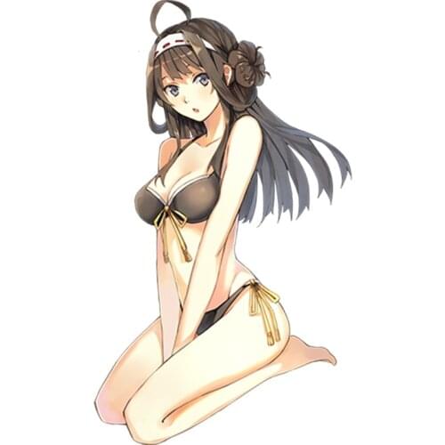 13cm *8cm Personality Bikini Girl Car Stickers Accessories Motorcycle Cover Scratches Waterproof PVC