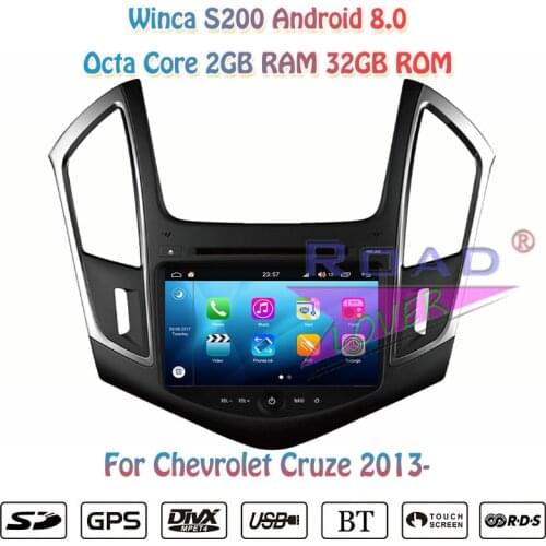 Winca S200 Android 8.0 Car DVD Player For Chevrolet New Cruze 2013- Stereo GPS Navigation Autoradio Magnitol 2 Din Octa Core MP3