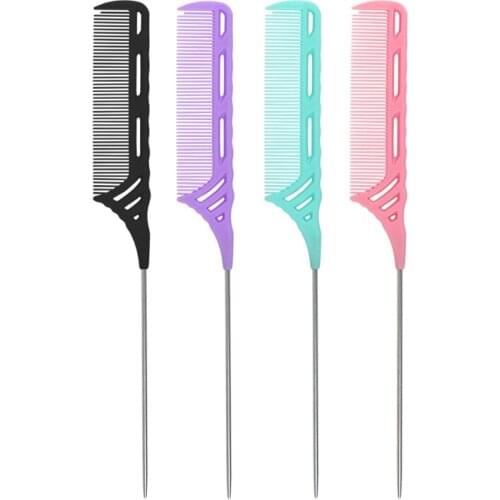 Private Label Heat Resistant Rat Tail Hair Comb Antistatic Hair Parting Comb Hairdresser Tools Custom Logo