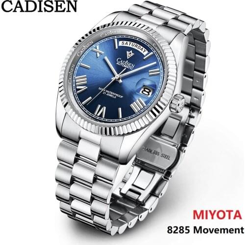CADISEN Mechanical Watch Men Top Brand Luxury MIYOTA 8285 Automatic Watch Business Sapphire Waterproof Mens Watches 2021 New