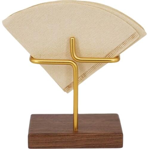 Wooden Coffee Filter Holder V60 Hand Drip Coffee Filter Paper Dispenser Storage Stand Household Coffee Accessories For Barista