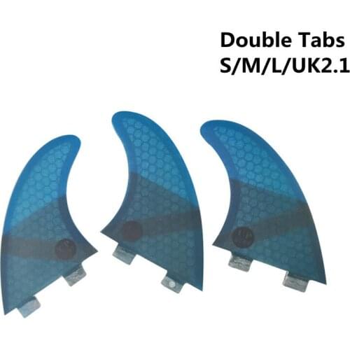 Double Tabs thruster fins S/M/L/UK2.1 Size Fiberglass fins Surfboard Fin surfboard accessories upsurf Fins Double TabsFins