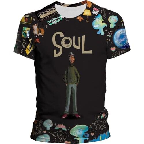 3D Printed Movie Soul T Shirt Men Women Children Casual Streetwear Short Sleeve Boy Girl Kids Fashion Cool Tops Tee Clothing
