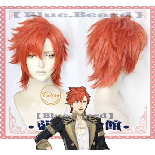 Fire Emblem Sylvain Jose Gautier Red Short Wig Cosplay Costume Heat Resistant Synthetic Hair Wig+ Free Wig Cap