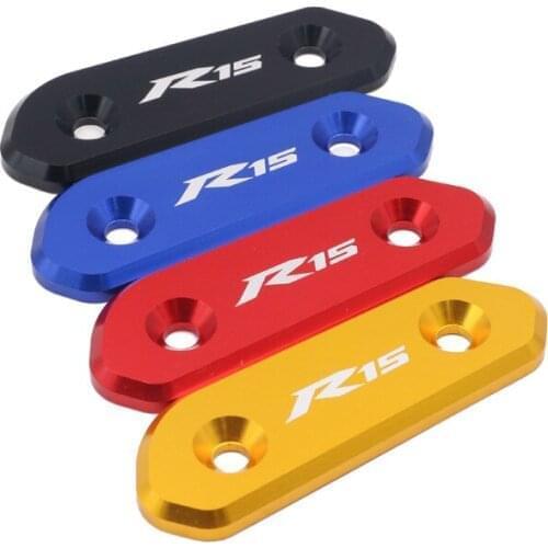 Motorcycle CNC Mirror Hole Cap Cover Mirror Block Off Base Plates For YAMAHA YZF R15 V3 2017 2018 2019 YZF R25 R3 2015-2019