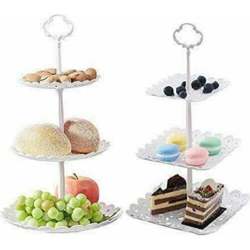 Fashion 3 Tier Cardboard Cupcake Cake Muffin Stand Food Serving Birthday Wedding Party Cake Storage Tray