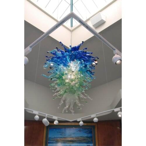 AC 110v/120v/220v/240v Popular Art Decor Villa Lamp Blown Glass Chandelier
