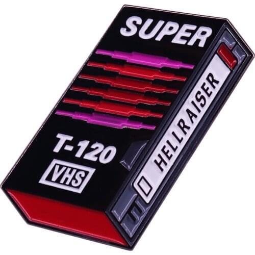 Retro VHS tape badge Promise to make scream for anyone who watch the cult Hellraiser