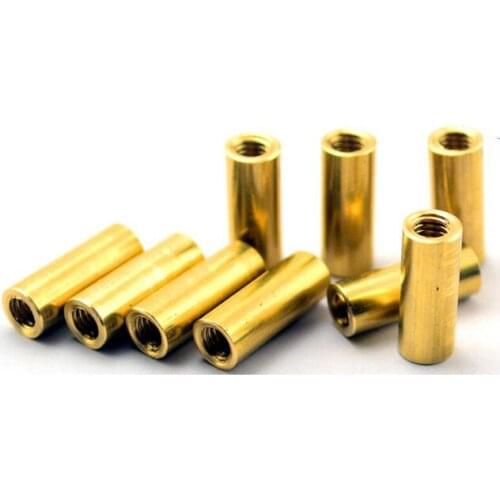 M3.5 Thread Brass material knife Handle Cylindrical Nuts Connecting pipe rivet