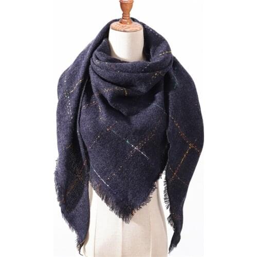 2020 NEW Winter Women Scarf Fashion Plaid Cashmere Neck Scarves Shawls Lady Foulard Femme Pashmina Bandana Triangle Bandage