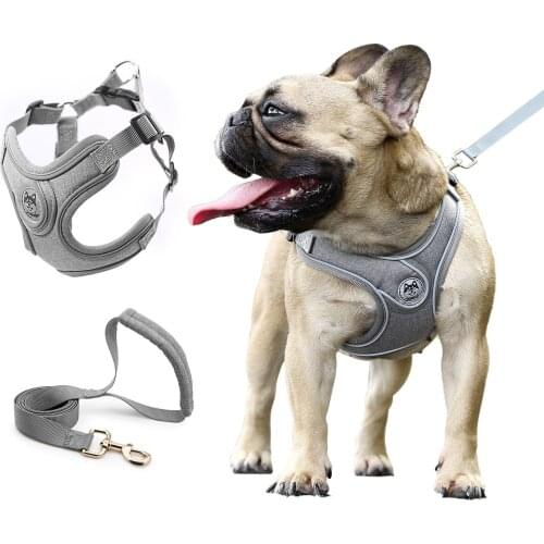 Pet Dog Harness Vest Adjustable Safety Reflective Outdoor Walking Lead Pets Clothes Leash for Medium Dogs Harness Accessories