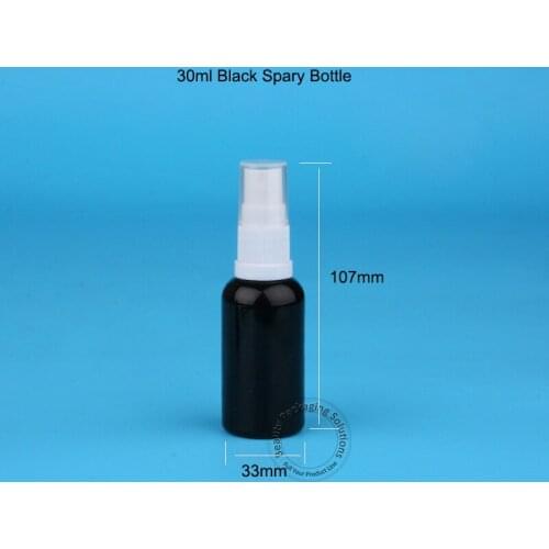 10pcs/Lot 30ml Glass Empty Essential Oil Bottle 1oz/ 30cc Refill Women Atomizer Cosmetic Container Plastic Cap Small Pot Vial